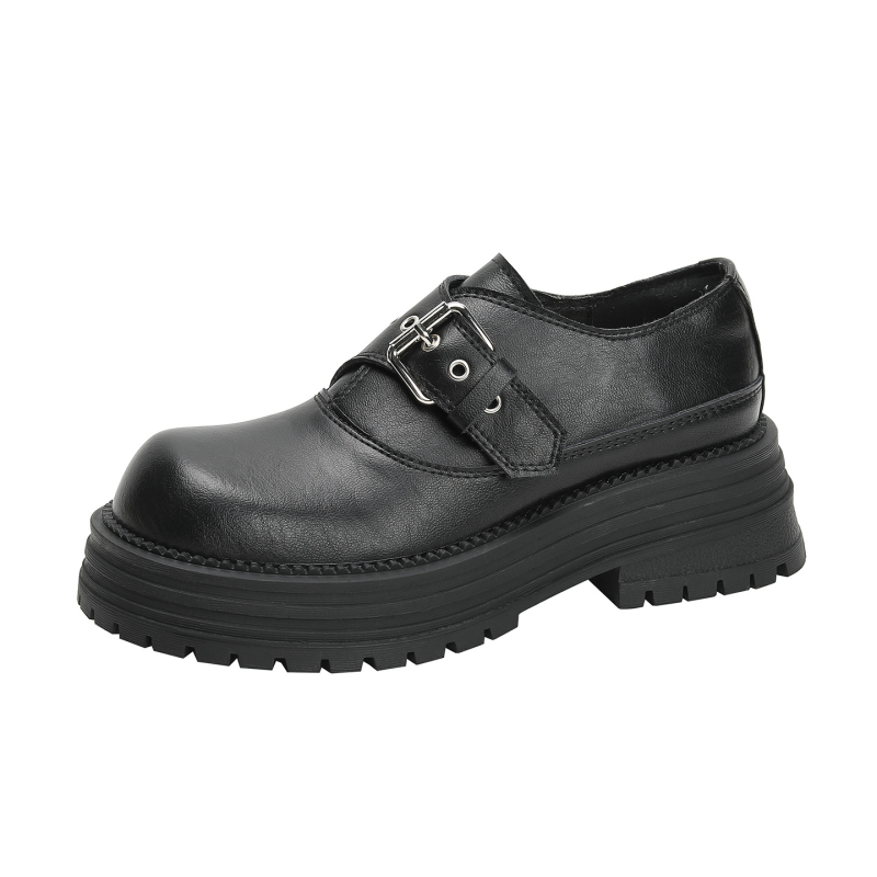 Ženske loafers od Super fiber; zaobljeni prst; peta 3–5 cm; Kick zatvaranje; retro stil