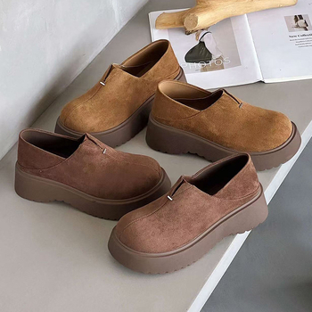 Ženske zimske čizme za snijeg s fleece podstavom, gornji dio od vlakna krave velura, niski profil, okrugli vrh, Velcro zatvarač