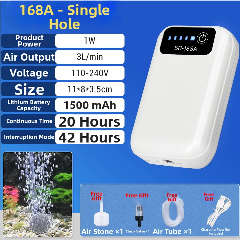 Αντλία αέρα ενυδρείου Songbao USB, τροφοδοσία AC/DC, μικρό μοντέλο για οικιακά ενυδρεία, βάρος 285 g