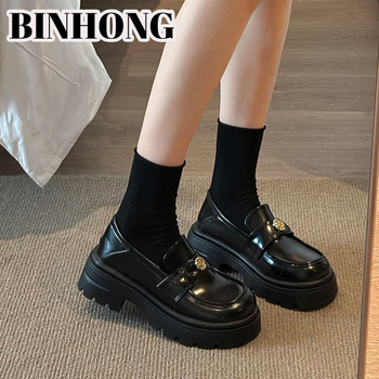Ženske Mary Jane slip-on loafer s kamelijskim detaljem, koža prve sloje teleća, okrugli vrh, debeli pet 3-5 cm, gumasta potplat, latex ulošak, unutarnji materijal: super vlakna, niski gornji dio, britanski stil, jednobojni
