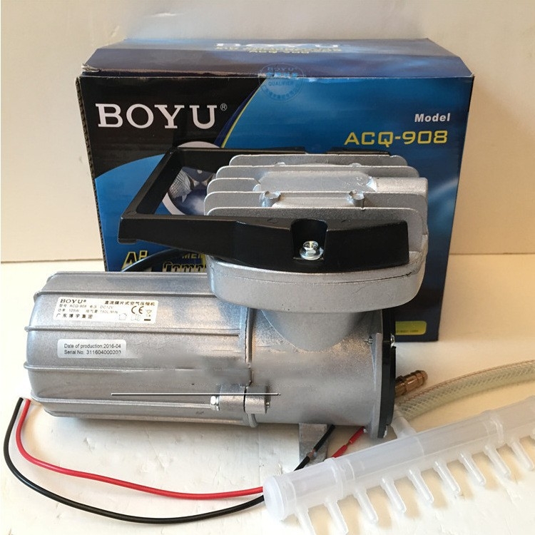 Boyu DC διαφραγματικός συμπιεστής αέρα για οξυγόνωση ενυδρείου (μοντέλα ACQ-902/903/910/903A/908A)