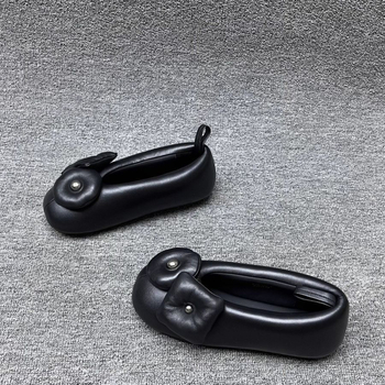 Lányoknak szánt cipő szintetikus bőrből - négyszögletes orr, Velcro zár, TPR talp, csíkos mintázat