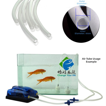 Силиконова аквариумна тръба за аериране — гъвкав тръбопровод за кислородоснабдяване, тегло 1 кг, без частни марки, не е внесено, част от аквариумно оборудване