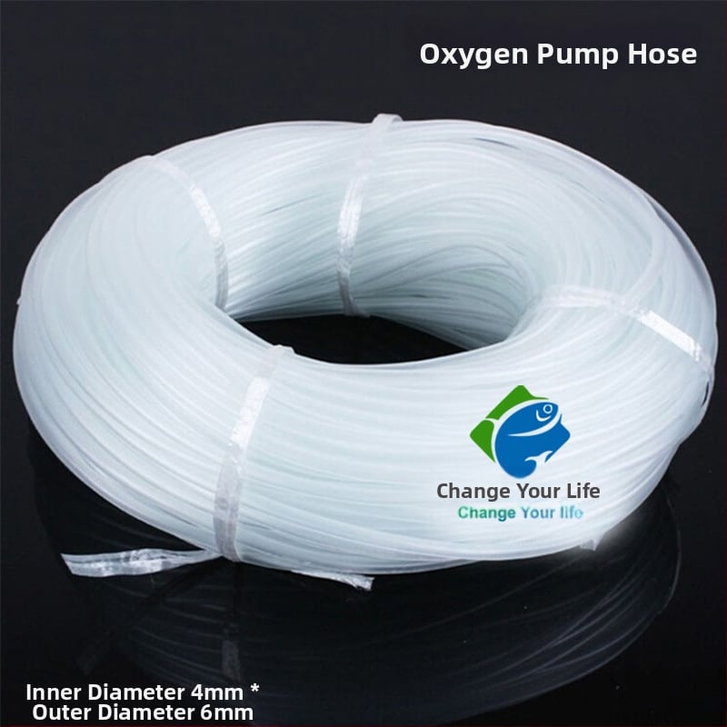 Силиконова аквариумна тръба за аериране — гъвкав тръбопровод за кислородоснабдяване, тегло 1 кг, без частни марки, не е внесено, част от аквариумно оборудване