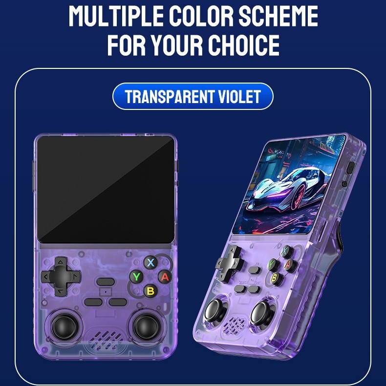 Преносима ретро игрална конзола, RK3326 Linux, 64GB/128GB, IPS дисплей, безжично свързване, Type-C зареждане/OTG