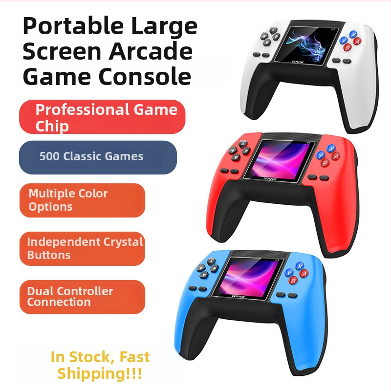 Prenosná retro herná konzola s 520 vstavanými hrami, pripojenie k TV, USB/AV rozhrania, 8-bitový systém, režim pre dvoch hráčov