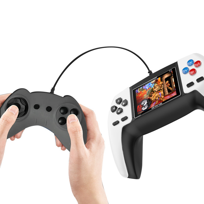 Kézi retro játékkonzol 520 beépített játékkal, TV-kimenet, USB/AV csatlakozók, 8 bites rendszer, kétfős játékmód