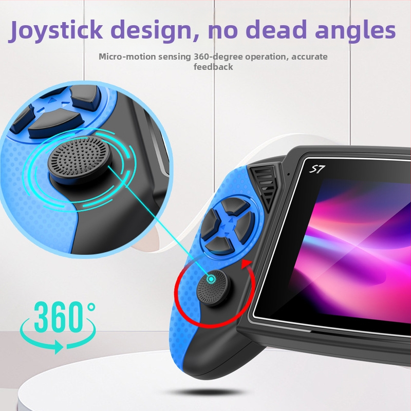 Prenosná retro herná konzola S7 s 620 nostalgických hier, HDMI pripojenie k televízoru, 128 GB pamäte, nostalgický dizajn, pre jedného hráča