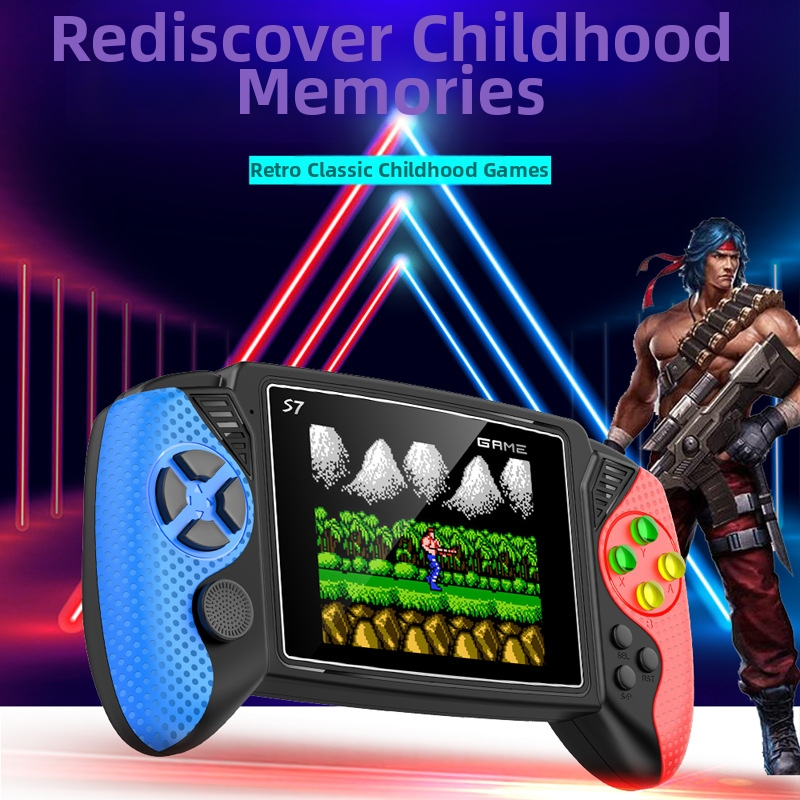 Prenosná retro herná konzola S7 s 620 nostalgických hier, HDMI pripojenie k televízoru, 128 GB pamäte, nostalgický dizajn, pre jedného hráča