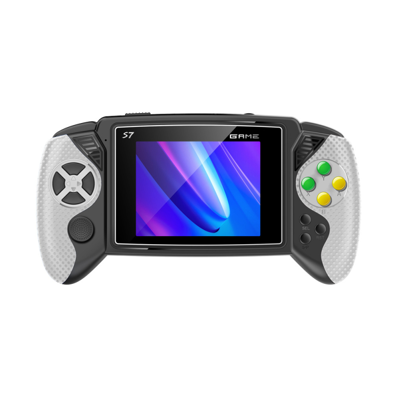 S7 hordozható retró játékkonzol 620 nosztalgikus játékkal, HDMI televíziós csatlakozás, 128 GB tárhely, nosztalgikus dizájn, egyjátékos