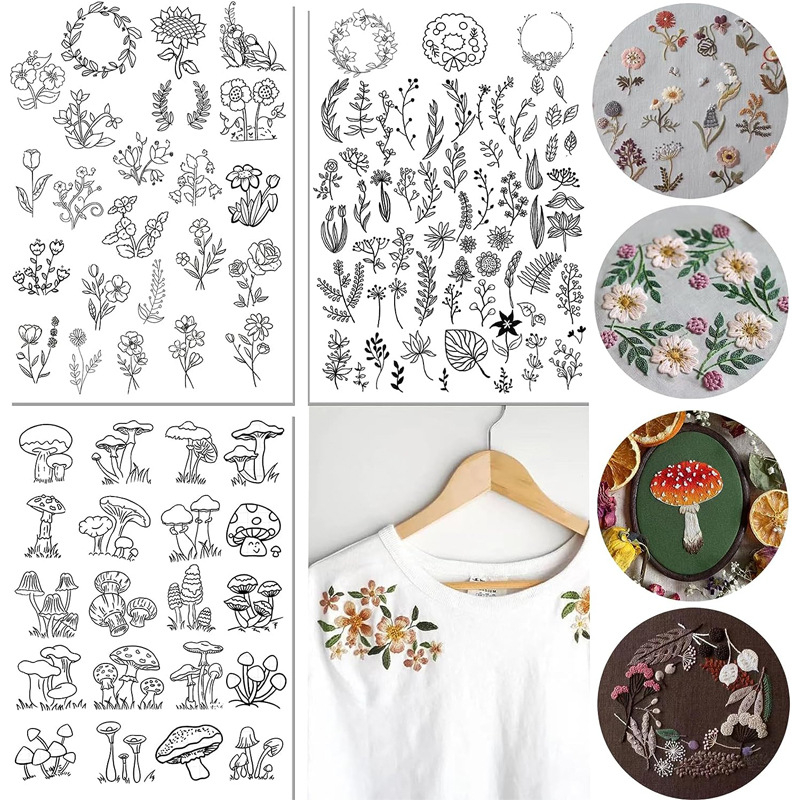 Водоразтворим стабилизатор за бродерия, бохемски мотив, нетъкан текстил