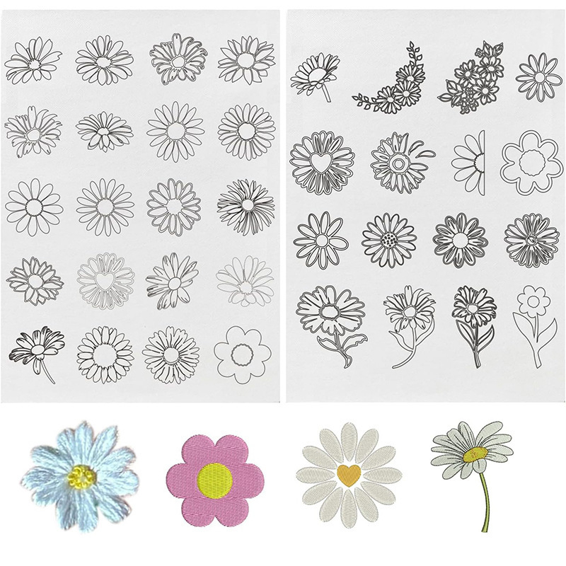 Водоразтворим стабилизатор за бродерия, бохемски мотив, нетъкан текстил