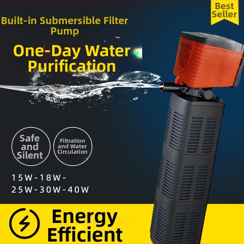 Xilong F080 αντλία υποβρύχια για ενυδρείο με ενσωματωμένο φίλτρο, οξυγονισμό και κυκλοφορία νερού