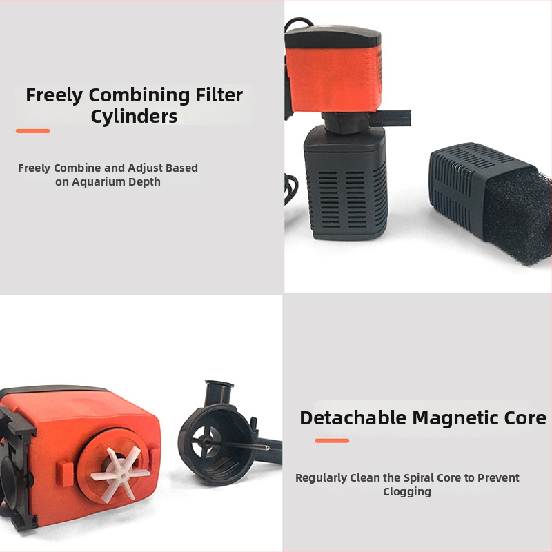 Xilong F080 αντλία υποβρύχια για ενυδρείο με ενσωματωμένο φίλτρο, οξυγονισμό και κυκλοφορία νερού