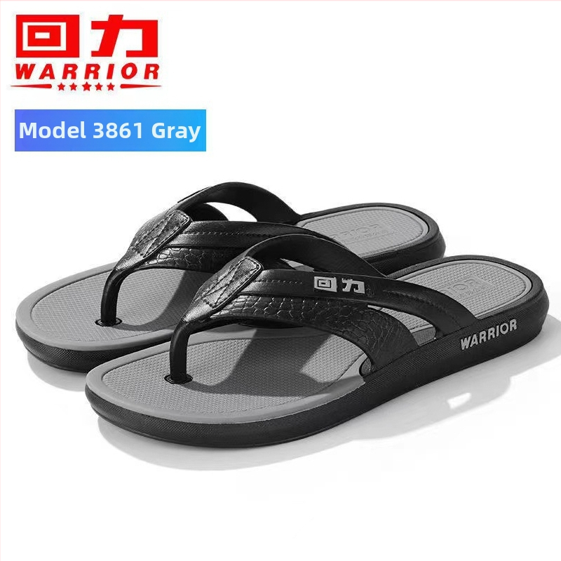 Muške japanke Warrior za ljeto, otvoreni prst, za unutarnju i vanjsku upotrebu, PVC gornji dio i PVC đon, kopča za prst