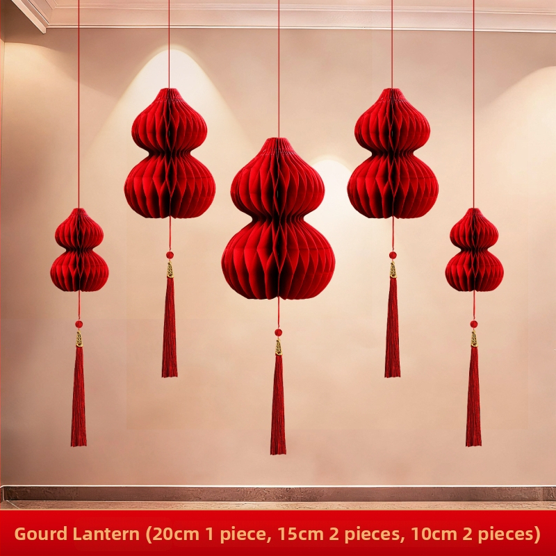 Papirni lampion s preklopnim dizajnom za Proljetni festival i Novu godinu – dekorativni rekvizit prostora
