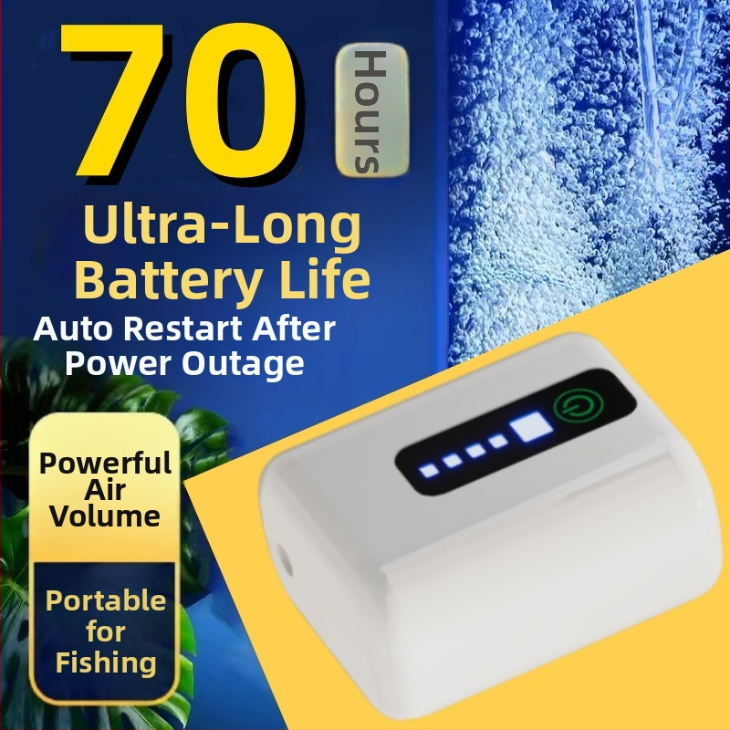 Φορητός επαναφορτιζόμενος αντλητής οξυγόνου και αεριστής για ενυδρεία και ψάρεμα, εξωτερική διπλής χρήσης, βάρος 200 g