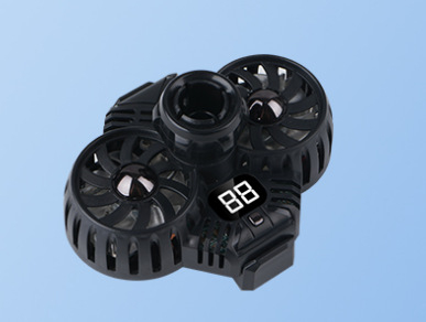 Suport de birou pentru telefon cu răcire din semiconductori dual-core și încărcare wireless, afișaj digital, model Q05, putere 15W