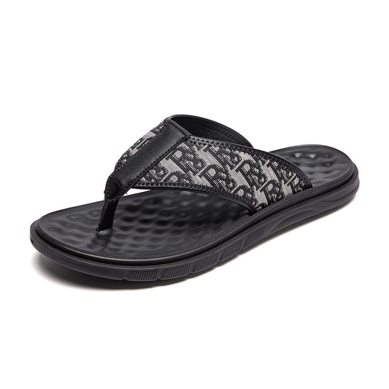 Muške flip-flop sandale – gornji dio od denima, PU đon, injekcijski oblikovan đon, casual, ravni stil