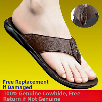 Muške kožne japanke, dišuće, ležernog stila, s protukliznom podlogom