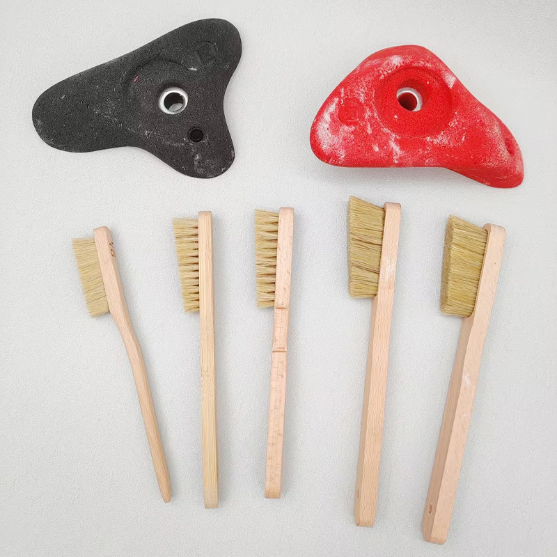 Penjačka četka s drškom od bukovog drveta i svinjskim dlačicama, otisak logotipa