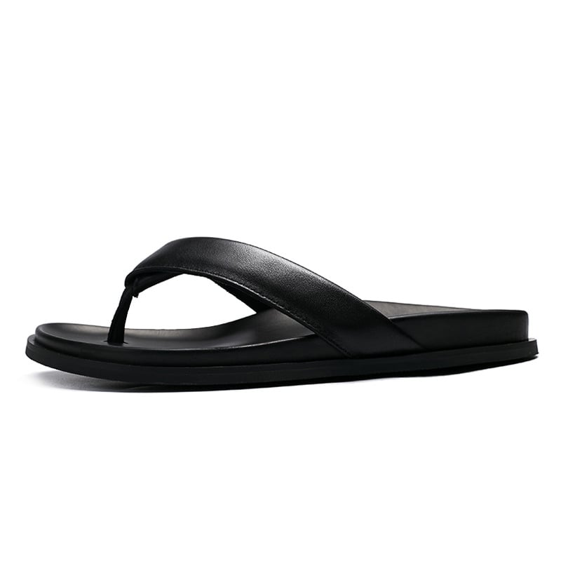 Muške sandale od prave kože: gornji dio od prave kože, gumena potplata, zatvaranje papuče, stil flip-flop