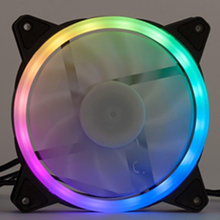 Ventilátor skrine s dvojitým RGB osvetlením, hydraulické ložisko, 1000 RPM, tichý chod, vzduchové chladenie