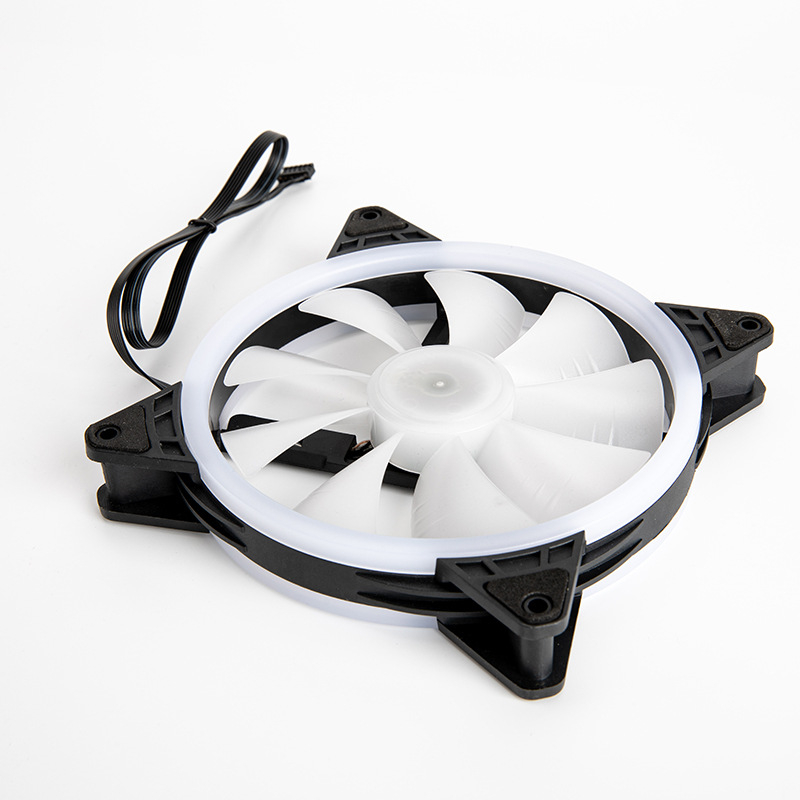 Ventilátor skrine s dvojitým RGB osvetlením, hydraulické ložisko, 1000 RPM, tichý chod, vzduchové chladenie