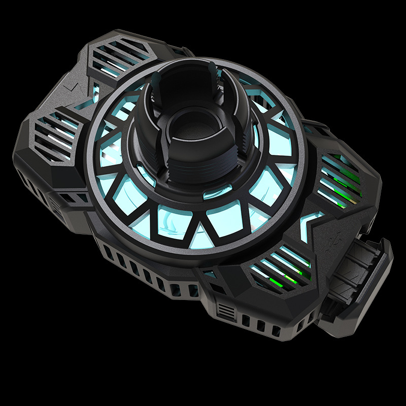 Безшумен охладител за мобилен телефон за лайв стрийминг, модел Q98, 6 W, Type-C, ABS+PC+алюминий, полупроводниково охлаждане, съвместим с Apple и Android