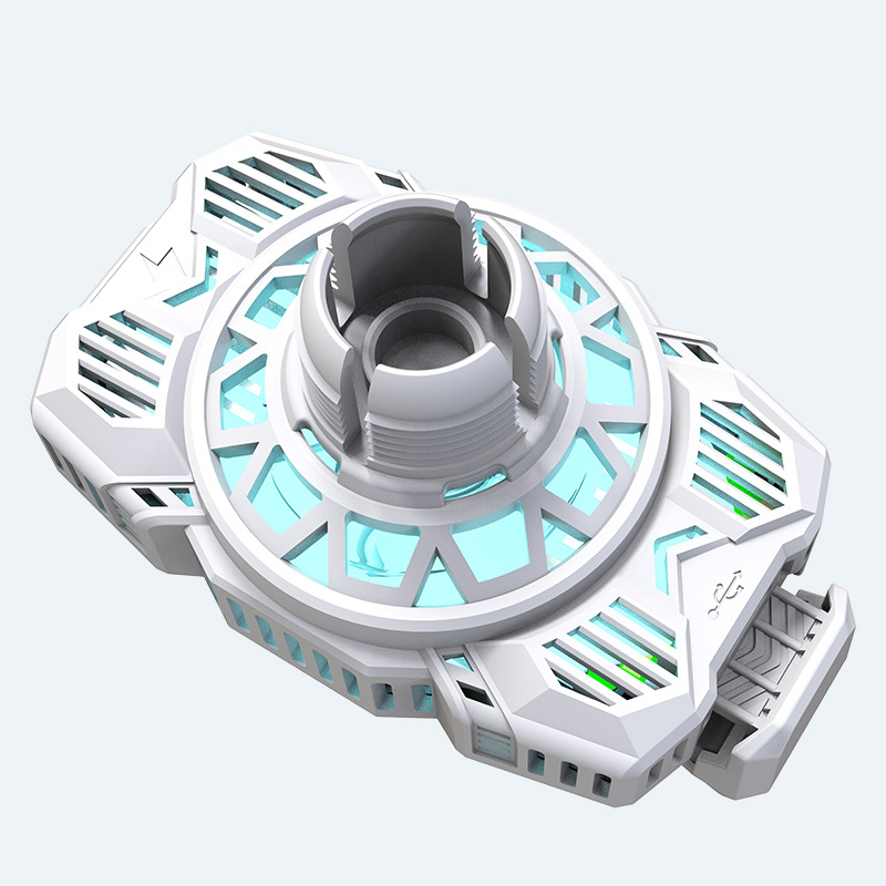 Безшумен охладител за мобилен телефон за лайв стрийминг, модел Q98, 6 W, Type-C, ABS+PC+алюминий, полупроводниково охлаждане, съвместим с Apple и Android