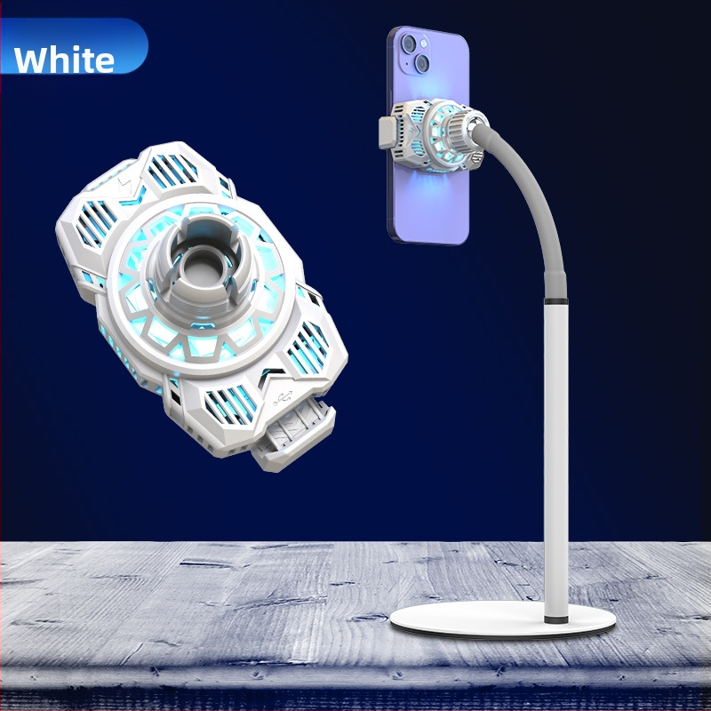 Безшумен охладител за мобилен телефон за лайв стрийминг, модел Q98, 6 W, Type-C, ABS+PC+алюминий, полупроводниково охлаждане, съвместим с Apple и Android