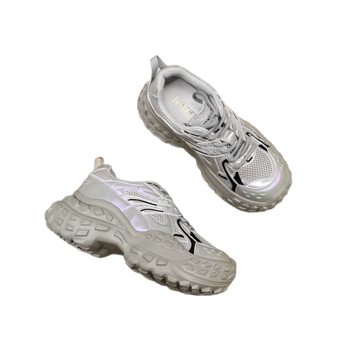 Ženske platforme u stilu dad shoes – gornji dio od kože i mreže, okrugli vrh, platforma 3–5 cm, vezanje, ulošak od prirodne kože