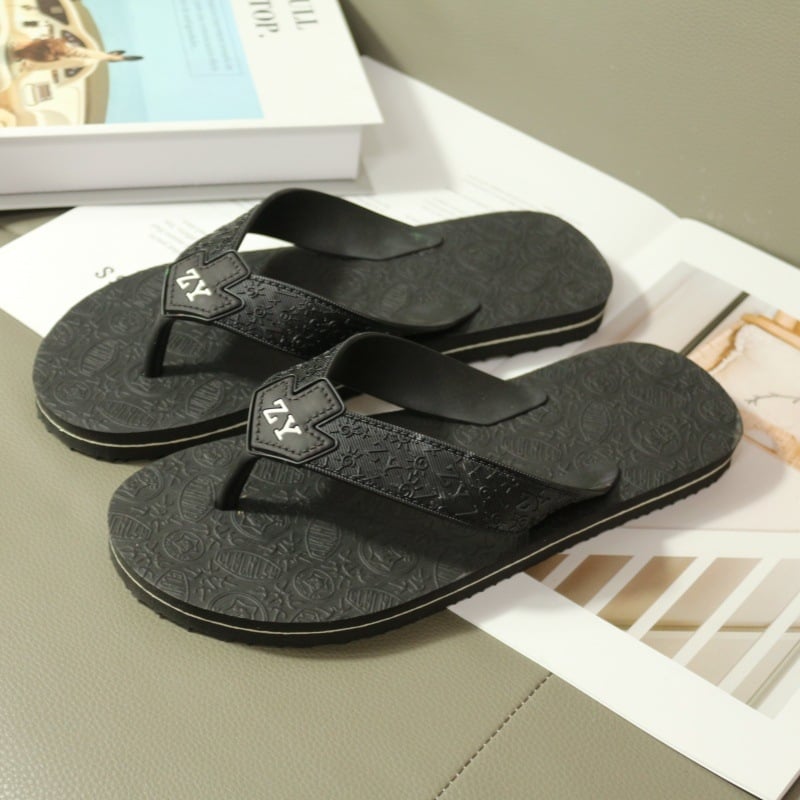 Muške japanke s debelim gumom na potplatu, PVC gornji dio, potplat oblikovan injekcijom, otvoreni prsti, ležerni stil