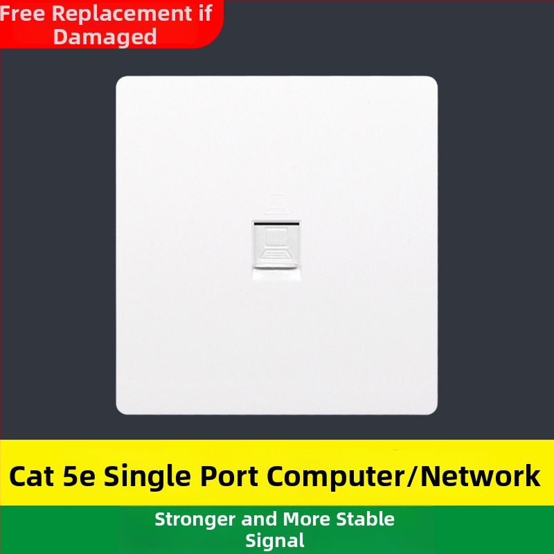 86-тип панел със две гнезда за компютър, стенен монтаж, 10A, под 50V, PVC корпус