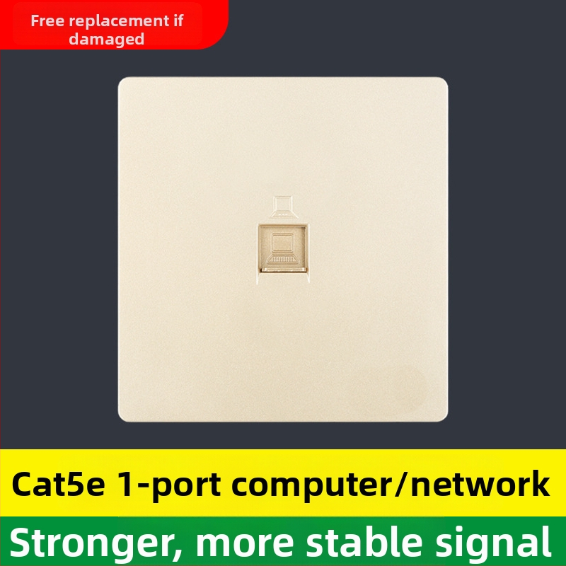 86-тип панел със две гнезда за компютър, стенен монтаж, 10A, под 50V, PVC корпус