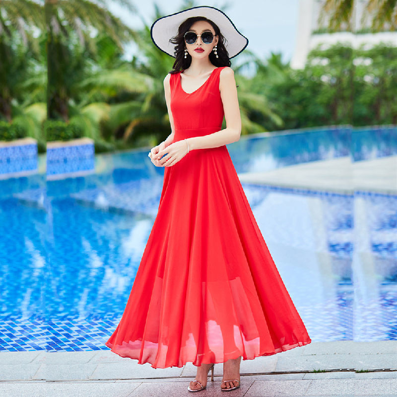 Két részes sifon köpenyes ruha, mintában harmonizáló minta, V-nyakú, ujjak nélkül, hosszú, tündér-stílusú