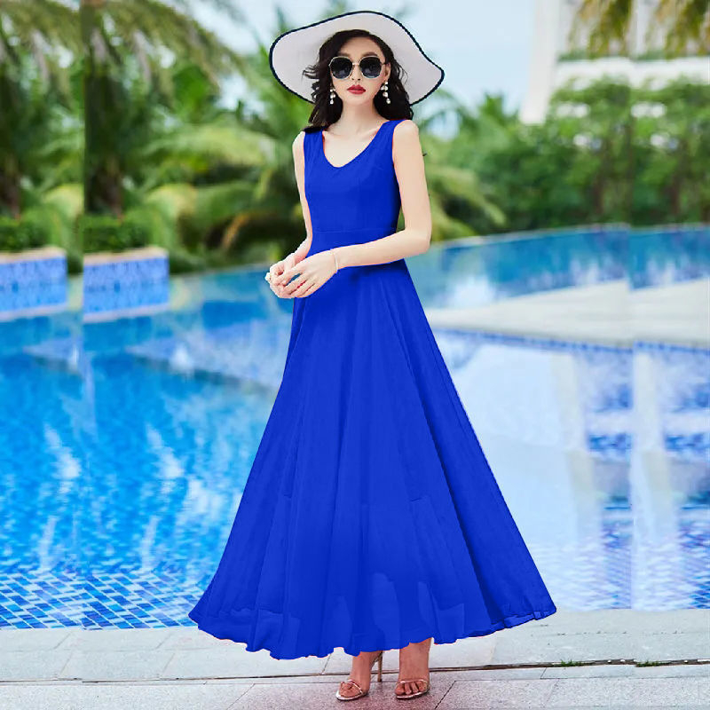 Két részes sifon köpenyes ruha, mintában harmonizáló minta, V-nyakú, ujjak nélkül, hosszú, tündér-stílusú