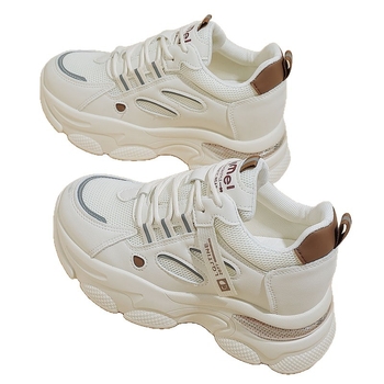 Ženske casual tenisice u stilu Dad sneakers, gornji dio PU+mesh, PVC đon, prednje vezivanje, visina potplata 3-5 cm