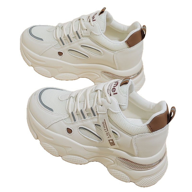 Ženske casual tenisice u stilu Dad sneakers, gornji dio PU+mesh, PVC đon, prednje vezivanje, visina potplata 3-5 cm