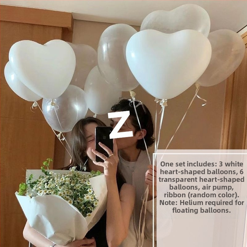 Buket balona sa srcem i helijem, papirnati baloni, oblik repa, tip balona: Falling earth, za rođendan