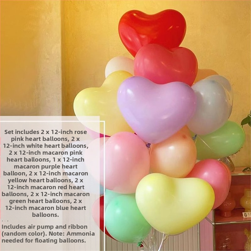 Buket balona sa srcem i helijem, papirnati baloni, oblik repa, tip balona: Falling earth, za rođendan