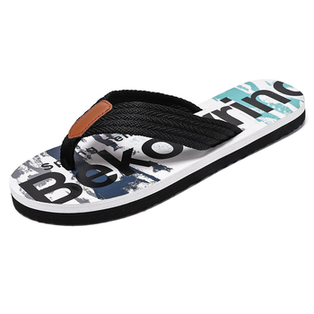 Muške japanke: protuklizne potplate, gornji dio od platna, potplat od pjenaste gume, mladenački stil, ravna potplata, Značka Channel tiger