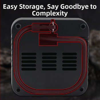 Портативна помпа за автомобилни гуми, батерийно захранване, диапазон на напрежение 36–96V, 120W, 5A