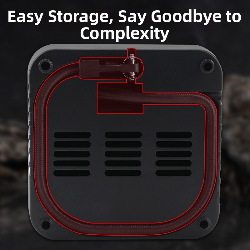 Портативна помпа за автомобилни гуми, батерийно захранване, диапазон на напрежение 36–96V, 120W, 5A