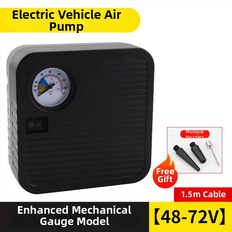 Портативна помпа за автомобилни гуми, батерийно захранване, диапазон на напрежение 36–96V, 120W, 5A