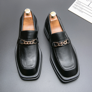 Muške slip-on loaferice s gornjim dijelom od mikrovlakna, PU uložak, vulkanizirana gumena potplat, ravna peta