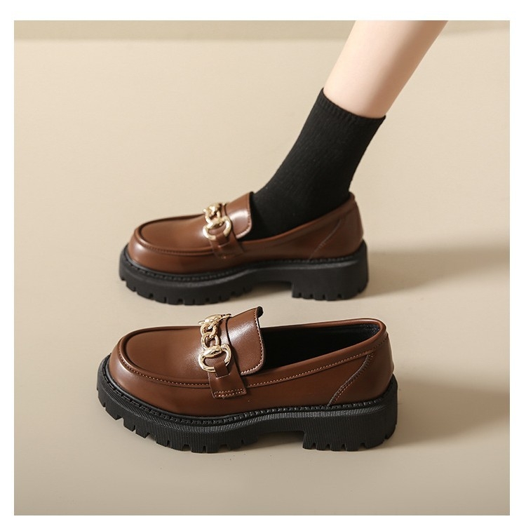 Ženske loaferice s okruglim vrhom, PU gornji dio, niski dizajn, gumeni potplat, niski pet 1–3 cm
