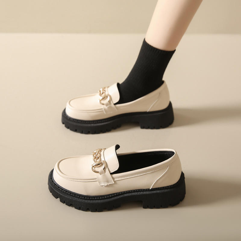 Ženske loaferice s okruglim vrhom, PU gornji dio, niski dizajn, gumeni potplat, niski pet 1–3 cm