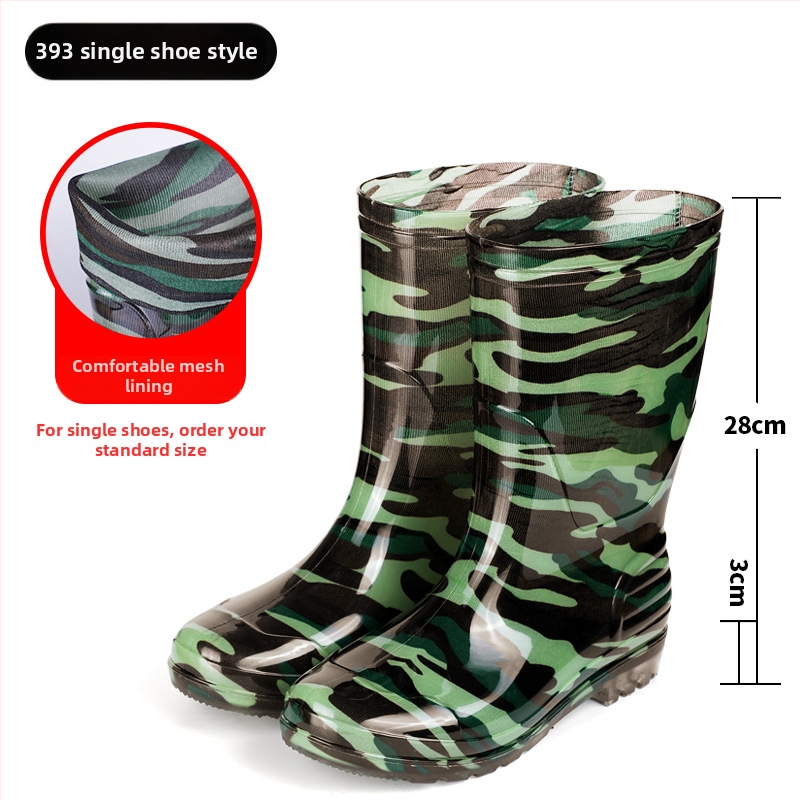 Férfiaknak szóló magas szárú esőcsizmák, PVC felső rész, talp marha-ínból, csúszásmentes, hálós bélés