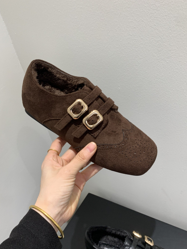 Mary Jane loafer cipele s unutarnjim povećanjem visine od 4 cm, retro stil s kopčom, podstava od umjetnog pliša, PU gornji dio, gumeni potplat